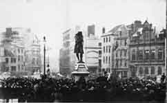 Edward Colston's statue being unveiling on 13th November 1895.