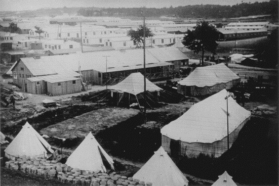 Fig. 3: The British Army Base Camp at Etaples, France showing a hospital section