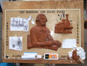 The Seven Stars Plaque in Mike Baker's Workshop.