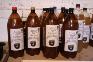 Bottles filled, labelled and ready to go. Bottles filled, labelled and ready to go.
