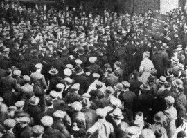 Western Daily Press 24th February 1932. “A Graphic picture of the encounter between Bristol police and unemployed in Old Market, Bristol, yesterday. It clearly shows the line of police, with drawn batons, parting the crowd and pressing them back.”