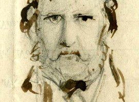 Self Portrait by George Cruikshank, 1858.