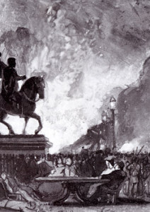 Queen Square on the Night of 30th October 1831, 1831, W. J. Müller