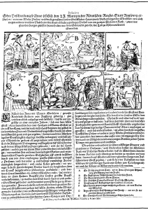 Newsletter about the infernal deeds and the execution of the witch Anna Eberlehrin. Printed by Elias Wellhöffe, "Briefmaler" at Ausburg, 1669.