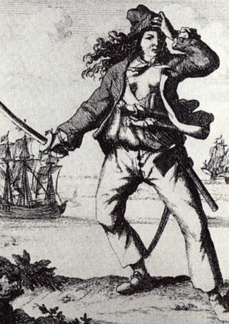 Anne Bonny; from Histories der Engelsche Zee-Roovers, 1725.