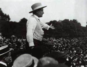 Ben Tillett addressing a meeting.