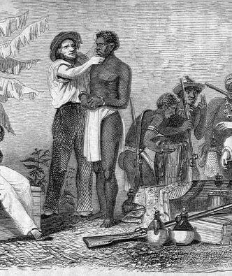 European and African slave traders, 1856.