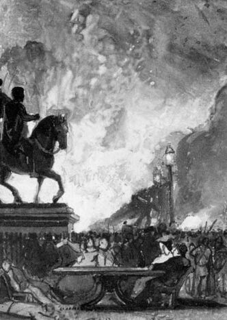 Queen Square on the Night of 30 October 1831, 1831, W. J. Müller