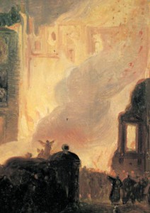 The Burning of the Mansion House, Queen Square, 1831, W. J. Müller