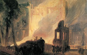 The Burning of the Mansion House, Queen Square, 1831, W. J. Müller