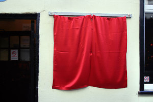 The Seven Stars Plaque waiting to be unveiled.