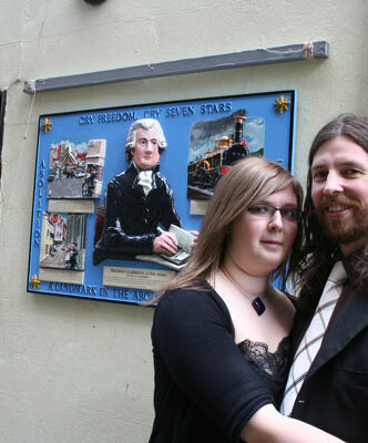Steve and Katy, landlord and landlady of The Seven Stars.
