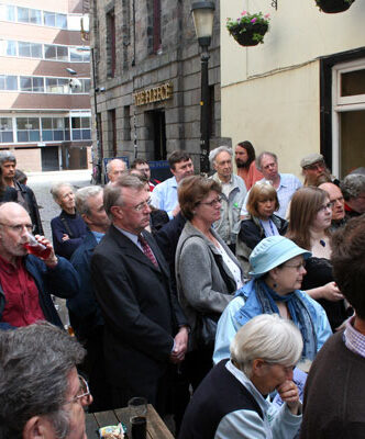 About 70 people turned out to see the new plaque unveiled.