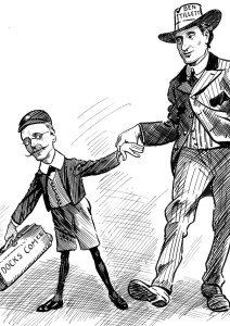 Cartoon with Ben Tillett and Alderman Henry W. Twigg.