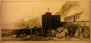 A postcard of the burning of the New Gaol. Courtesy of Bristol Central Reference Library refandinfo@bristol.gov.uk