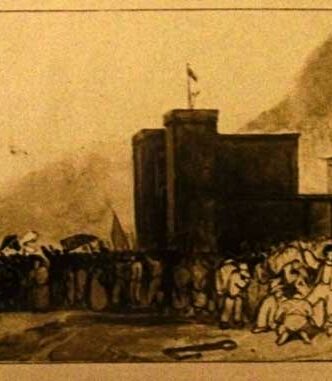 A postcard of the burning of the New Gaol. Courtesy of Bristol Central Reference Library refinfo@bristol.gov.uk