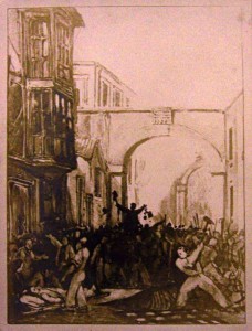 A postcard of the riots. Courtesy of Bristol Central Reference Library refandinfo@bristol.gov.uk