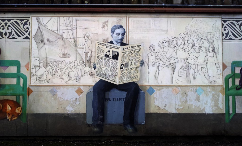 Bill Guilding’s mural on Stapleton Road Railwway Station, Bristol.