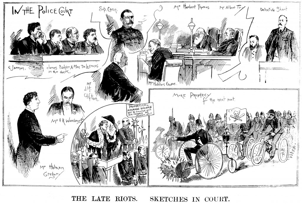 The Late Riots. Sketches In Court.