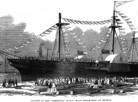 The launch of the Demerara Royal Mail steam-ship