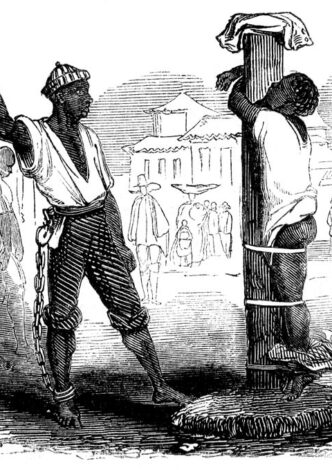 Slaves being flogged in Brasil