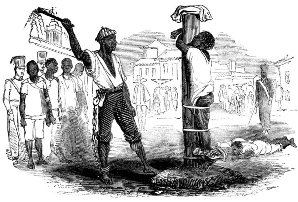 Slaves being flogged in Brasil