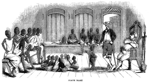 A slave market.