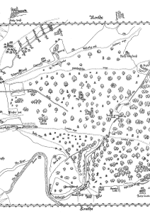 Map of Kingswood 1610, Gloucestershire. PlateVIIII from The History of the Parish of Bitton, in the County of Gloucester by Rev. H. T. Ellacombe (William Pollard, Bristol: 1881)‡. Found in Bristol Central Reference Library.
