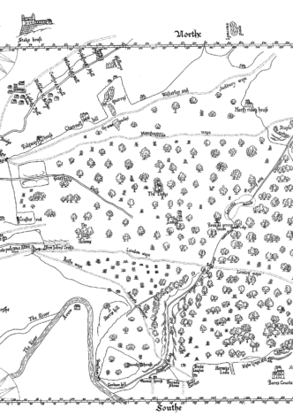 Map of Kingswood 1610, Gloucestershire. PlateVIIII from The History of the Parish of Bitton, in the County of Gloucester by Rev. H. T. Ellacombe (William Pollard, Bristol: 1881)‡. Found in Bristol Central Reference Library.