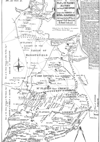 Map of kingswood and the Parish of Bitton 1750 Poster