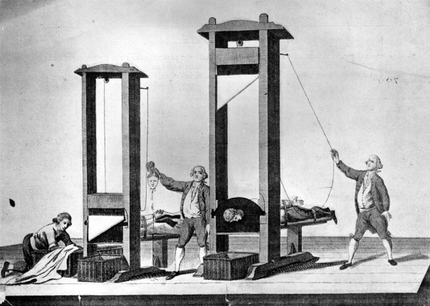 A demonstration of the ‘humane’ guillotine