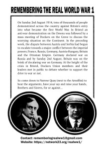 Should Britain Go To War with Germany? Flyer back.