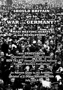 Should Britain Go To War with Germany? Flyer front.