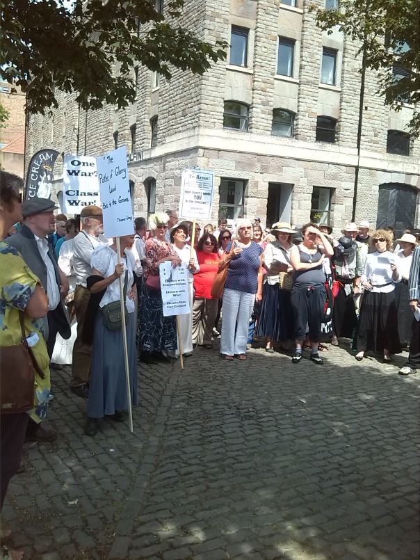 A lively crowd gathered on Narrow Quay