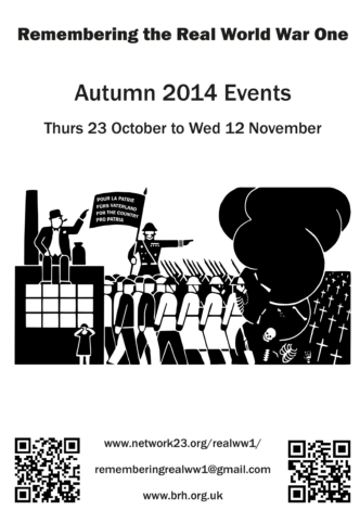 Poster for Remembering the Real WW1 – Autumn 2014