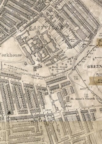 Eastville Workhouse map 1900