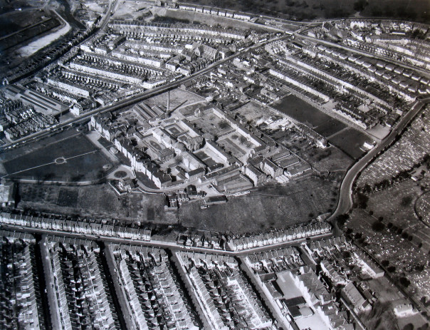 Eastville from the air in 1967