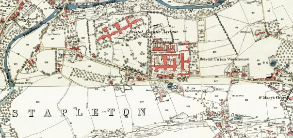 A map of Stapleton Workhouse and Asylum from 1880.