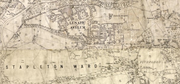 A map of Stapleton Workhouse and Asylum from 1900.