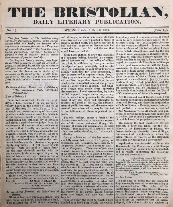 The Bristolian 6 June 1827