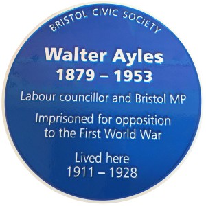 Walter Ayles Blue Plaque 12 Sation Road Ashley Down Bristol