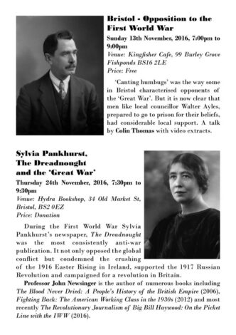 Resisting the War Programme Page 1