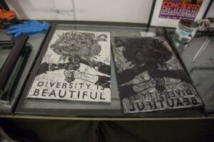 Inked plates for poster making