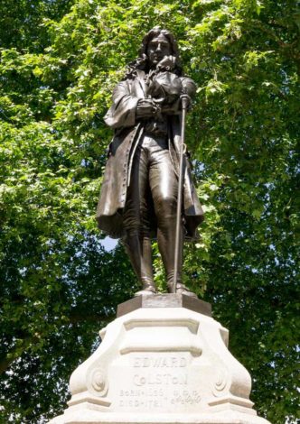 Colston's statue in Bristol's center.