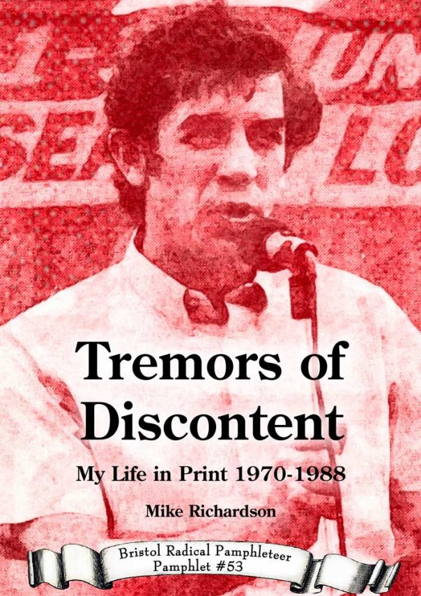 Tremors of Discontent Front cover showing Mike Richardson speaking into a microphone