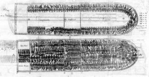 Dated 1814, this image is a design of the slave decks.