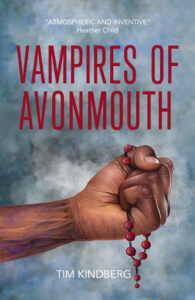 Front cover of Vampires of Avonmouth novel featuring hand clutching beads